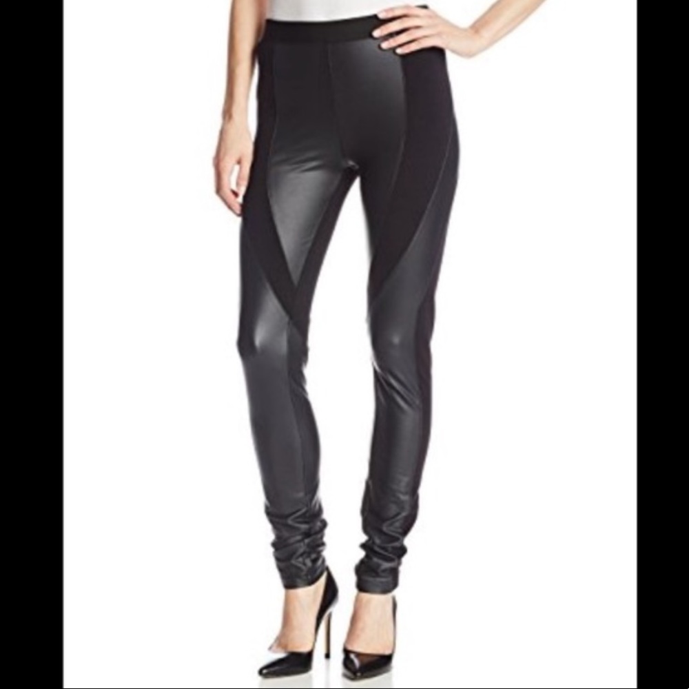 BCBG MAXAZRIA Black Leggings Women’s Size Medium Panel Sports Skinny Pants M